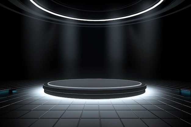 Free photo futuristic podium room design