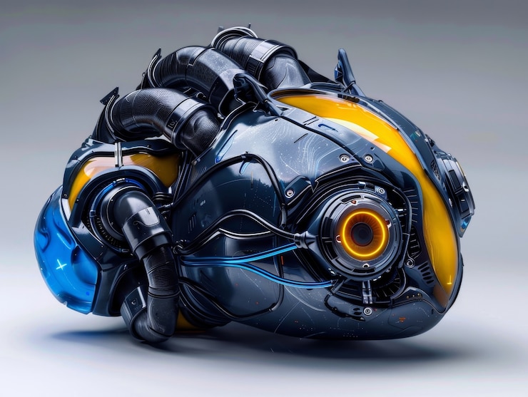 Free Photo futuristic representation of robotic human heart