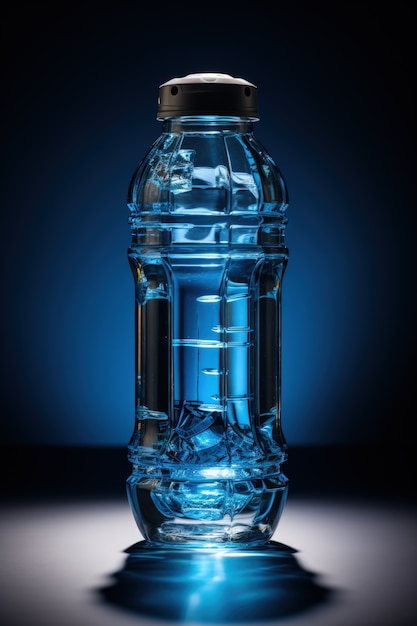 Free photo futuristic representation of water bottle