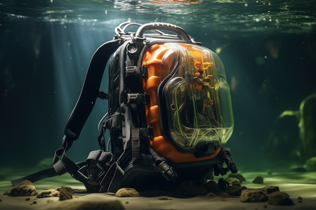 Free photo futuristic representation of water diving equipment