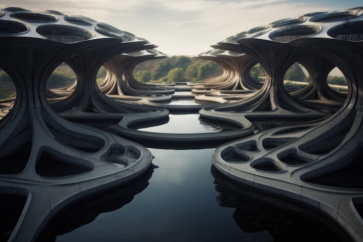 Free Photo futuristic representation of water structure