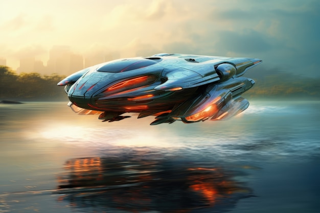 Free photo futuristic representation of water vehicle