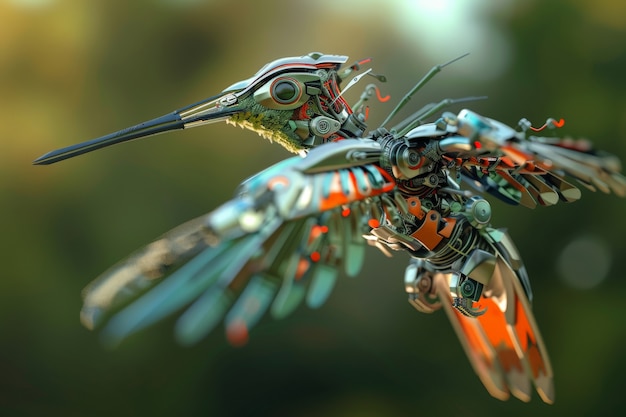 Foto gratuita futuristic robot hummingbird