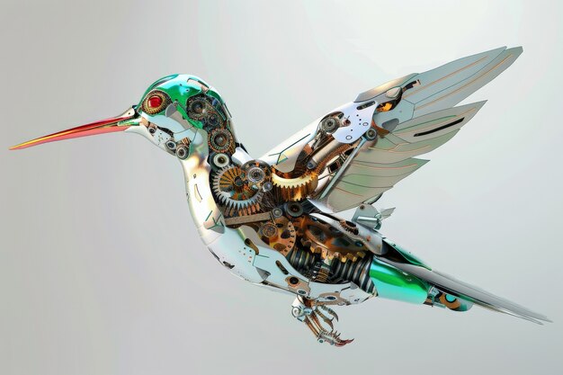 Futuristic robot hummingbird