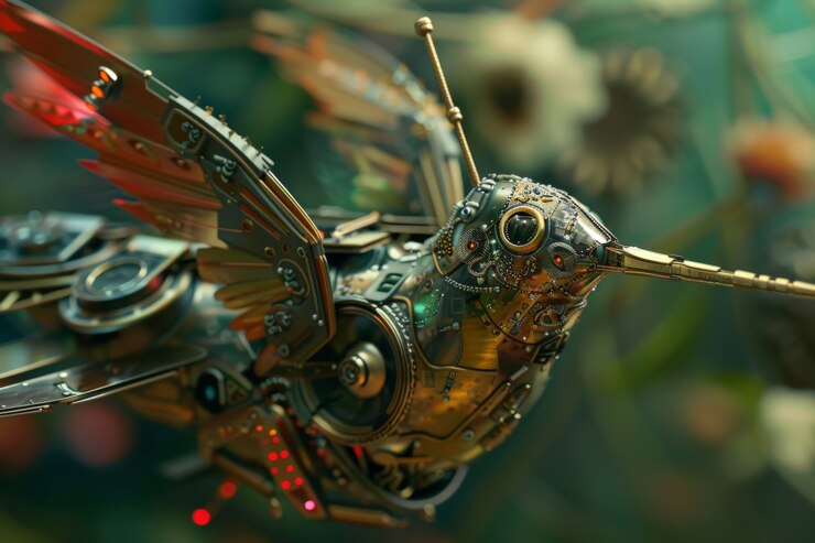 Free Photo futuristic robotic hummingbird