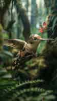 Foto gratuita futuristic robotic hummingbird