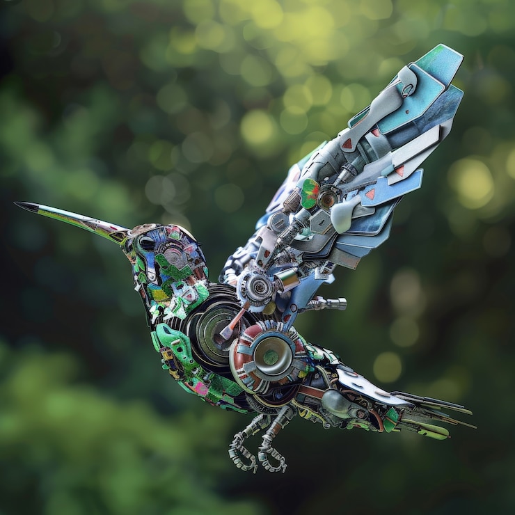 無料Photo 未来的なロボットハミングバード