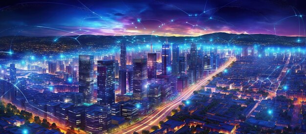 futuristic smart city