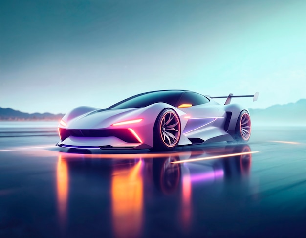 futuristic sports car