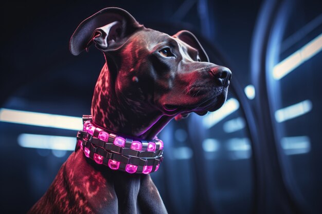 Futuristic style adorable dog