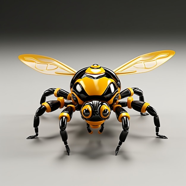 무료 사진 스튜디오에 있는 미래 지향적인 스타일의 꿀벌