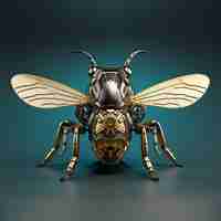 Free photo futuristic style bee indoors