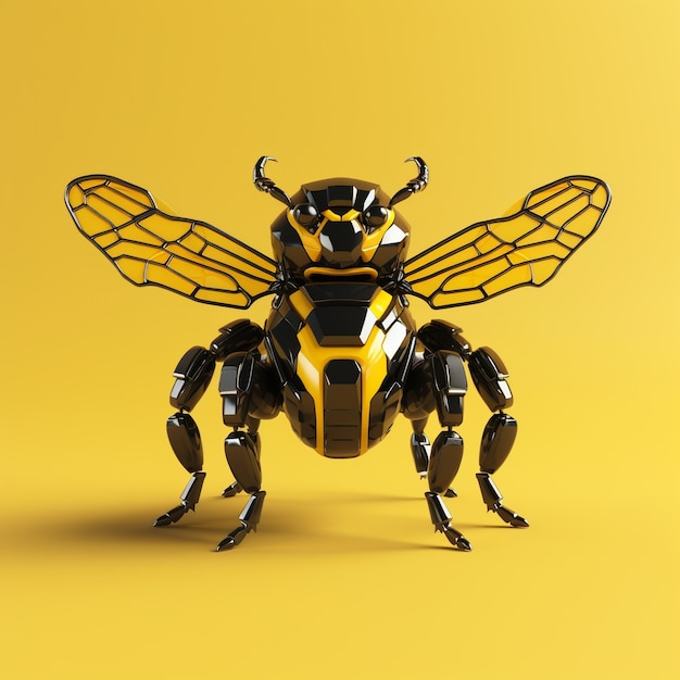 Пчела в футуристическом стиле в студии