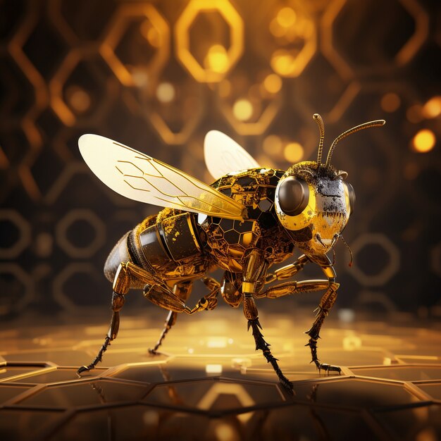 スタジオの未来的なスタイルの蜂
