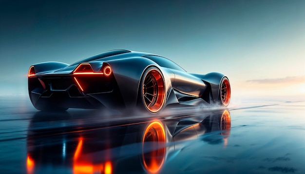 futuristic supercar