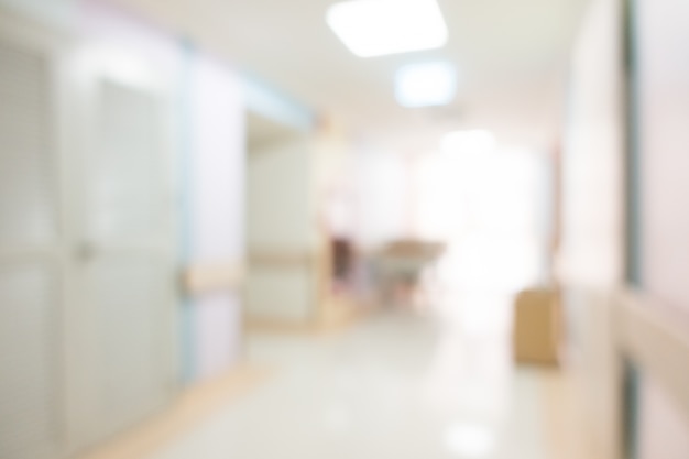 Fuzzy hospital with empty corridor