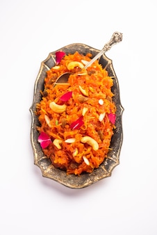 Gajar halwa, also known as gajorer halua, gajrela, gajar pak, and carrot halwa is a carrot-based sweet dessert pudding from the indian subcontinent