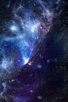 空間テクスチャ背景の銀河