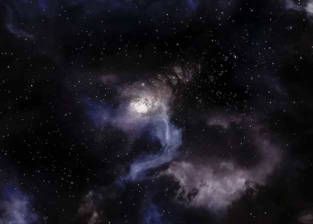 Galaxy night landscape