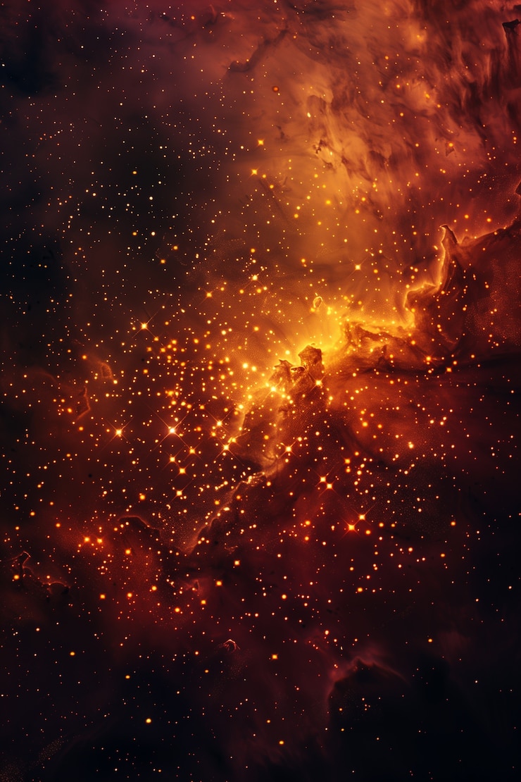 Free Photo galaxy wallpaper in warm colors