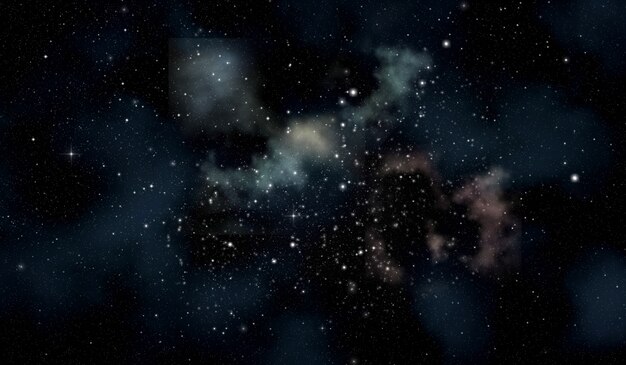 Космическая сцена с звездное скопление в широкоэкранном