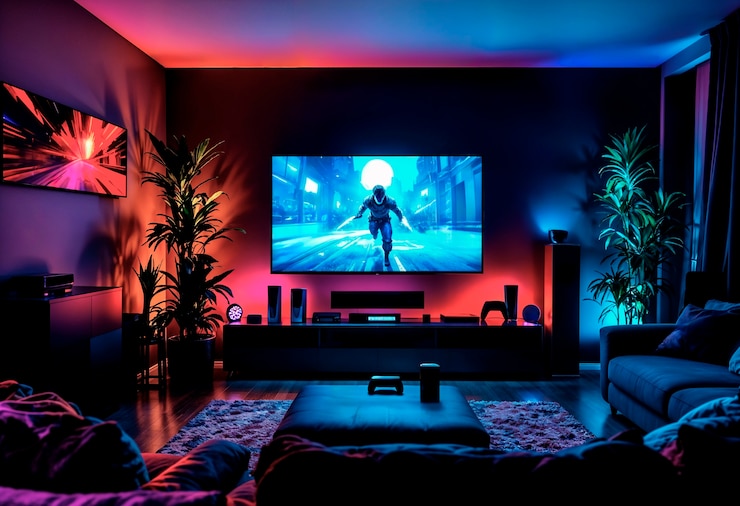 Free Photo gaming room setup