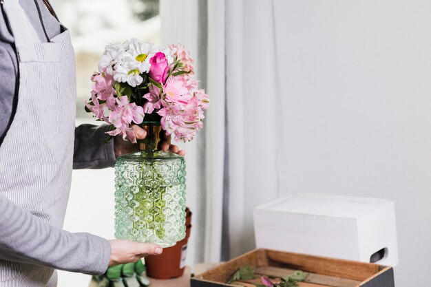 Gardening concept with female hands