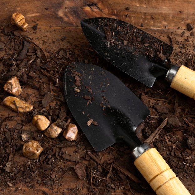 Free photo gardening shovels