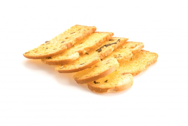 Garlic and herb bread slices