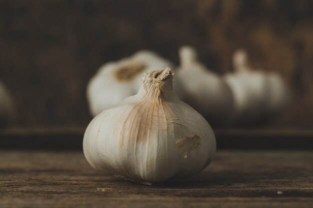 Garlic on the table