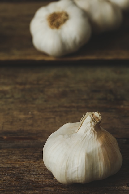 Garlic on the table