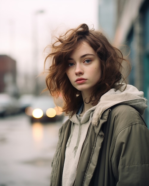 gen z person exploring absurdist fashion and beauty
