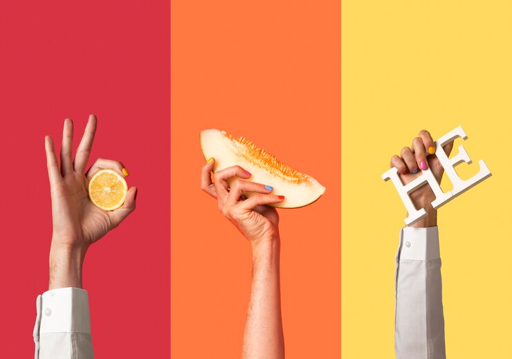 Free Photo gender fluid people hands on rainbow colors
