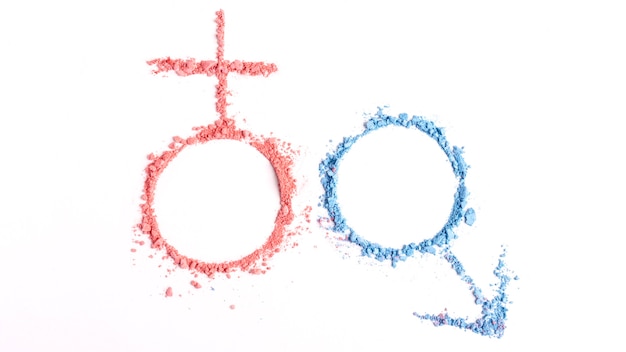 Gender symbol. Female and male signs