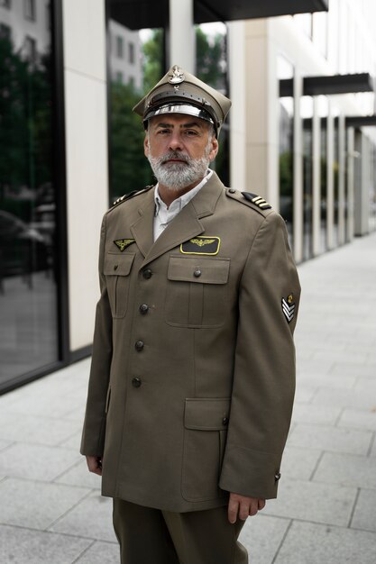 General wearing uniform side view