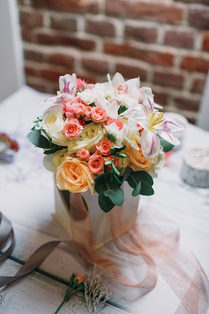 "Gentle bouquet in vase"