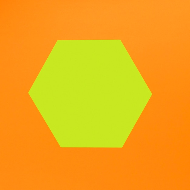 Geometric shapes on orange background