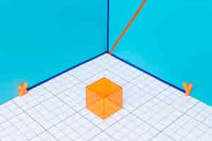 Бесплатное фото Геометрическая компоновка с трехмерными фигурами