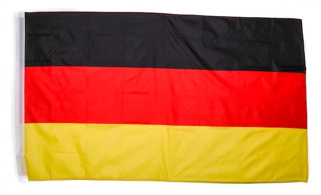 Бесплатное фото Немецкий флаг на белом