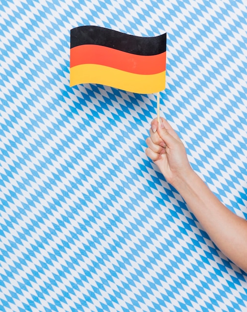 Free photo german flag with pattern background