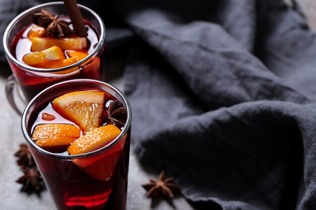 German Glühwein, also known as mulled wine or spiced wine