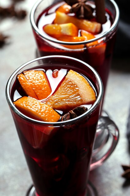 German Glühwein, also known as mulled wine or spiced wine