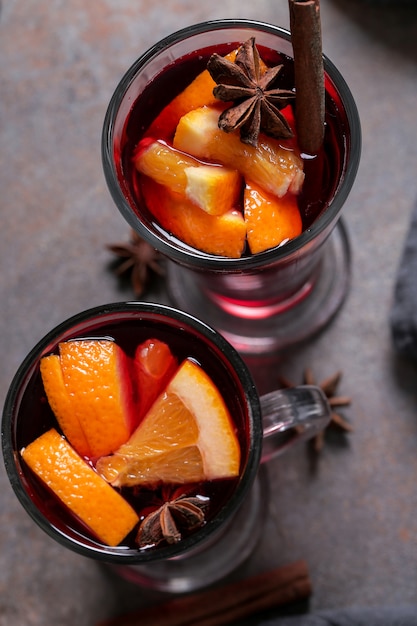 Free photo german glühwein, also known as mulled wine or spiced wine