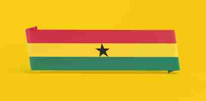 Free photo ghana flag banner