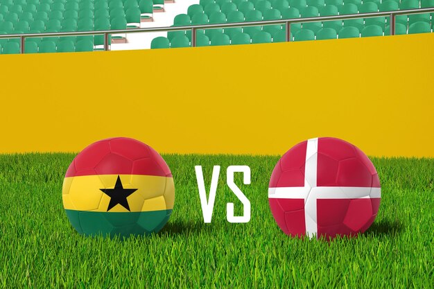 Ghana VS Denmark In Stadium