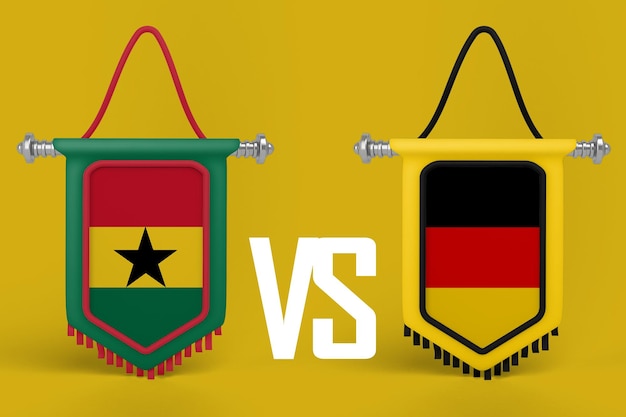 Free photo ghana vs germany flag banner