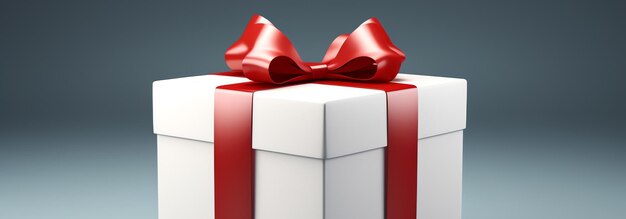 Free photo gift box on grey background ai generated image