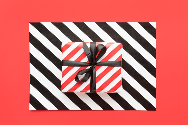 Gift boxes with ribbon cyber monday concept