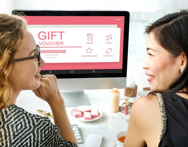 gift voucher coupon prize concept