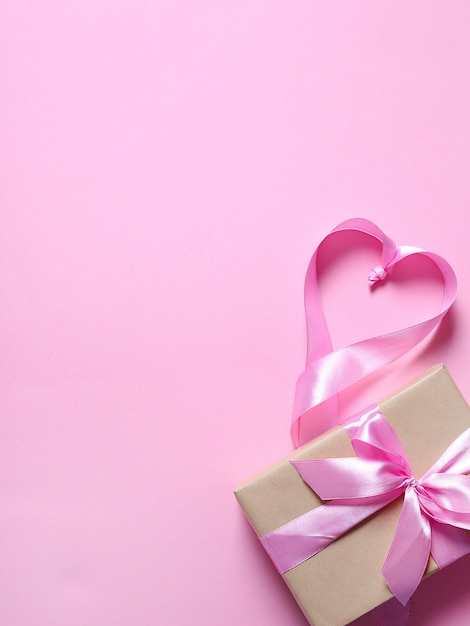Gift with pink ribbon